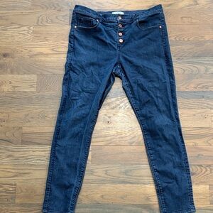 LOFT Dark Blue High Rise Women's Jeans